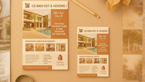 Affiche vente ou location immobilière